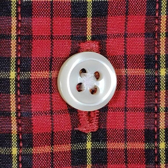 Polo Ralph Lauren Shirt Oxford Mens Size 17.5 XL Red Plaid Button Down Flaw - Picture 7 of 10